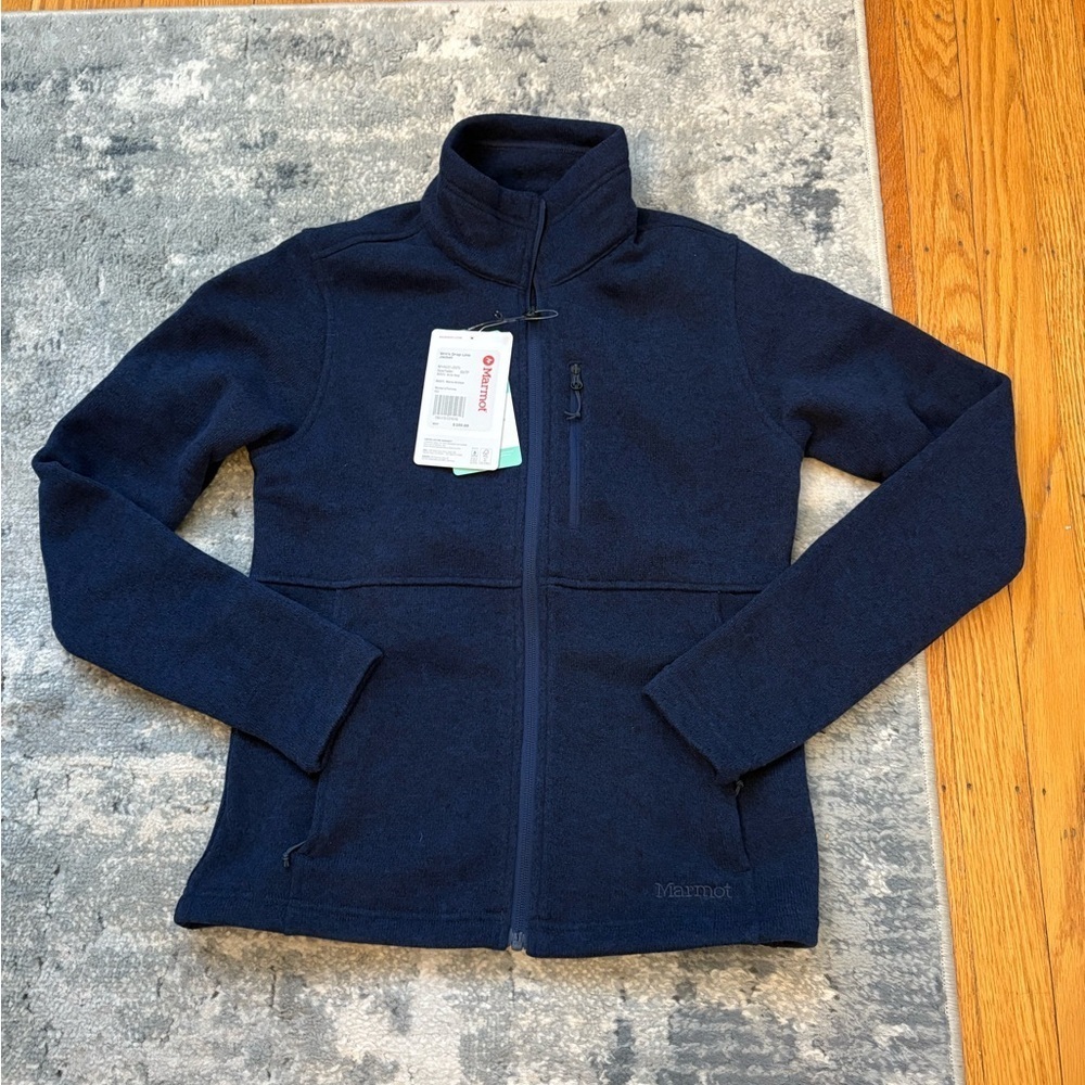 NWT! Marmot Drop Line Fleece Jacket SZ XS, Arctic Navy - Picture 4 of 14